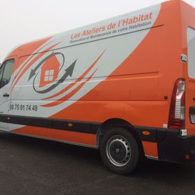 impression sur camion orange